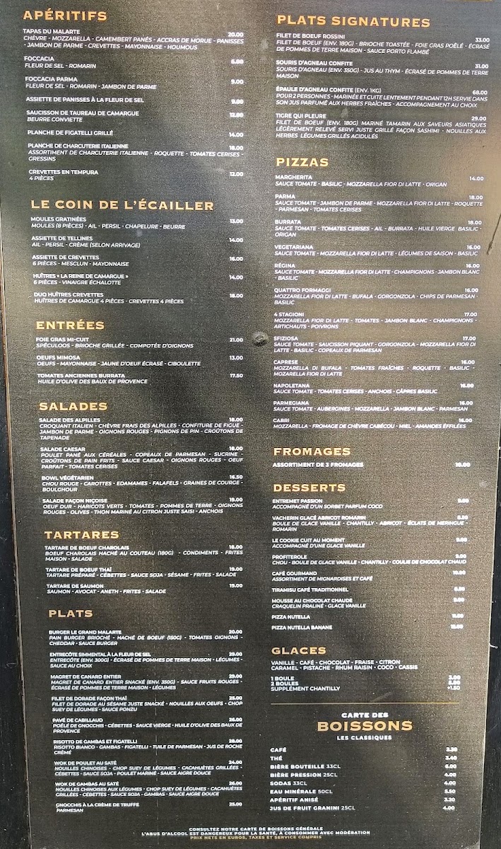 Menu Grand Café Malarte - Restaurant Arles-2