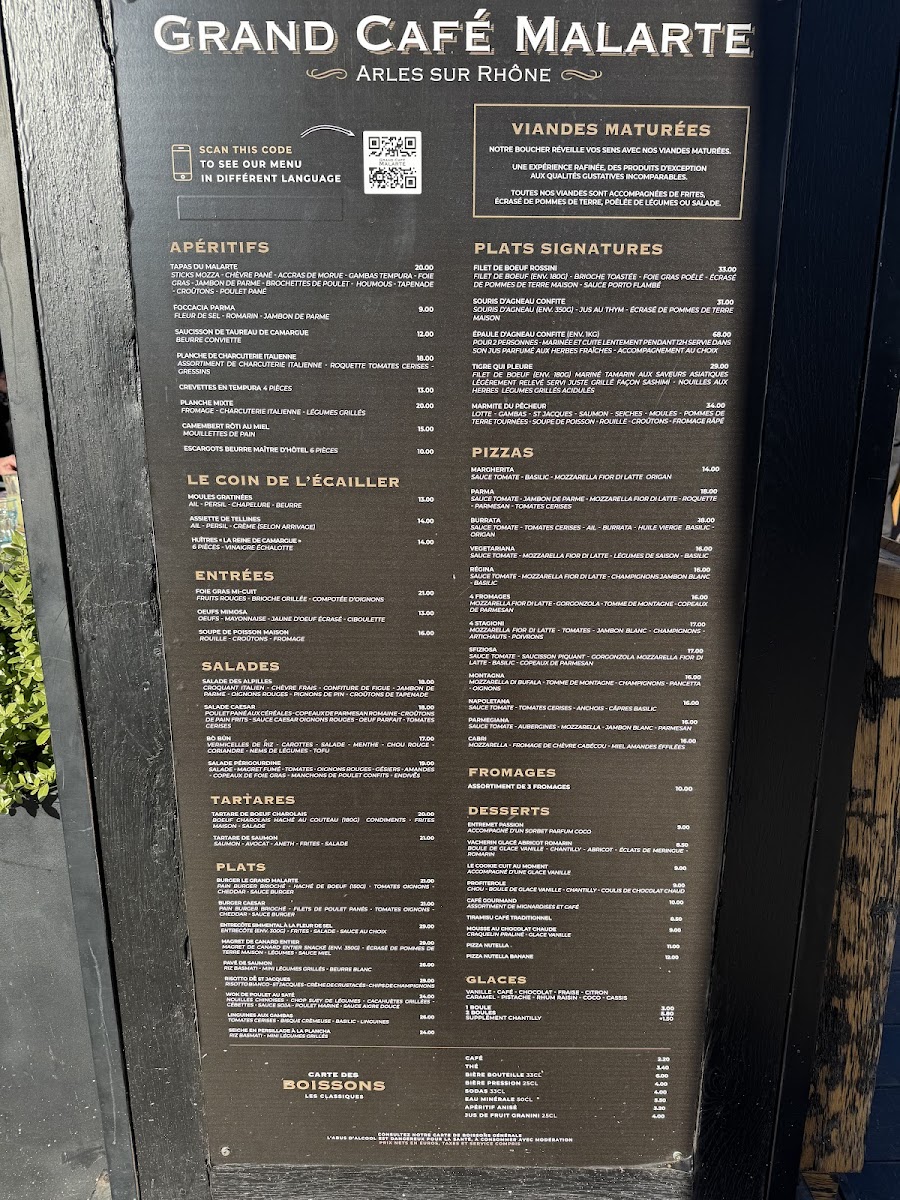 Menu Grand Café Malarte - Restaurant Arles-3