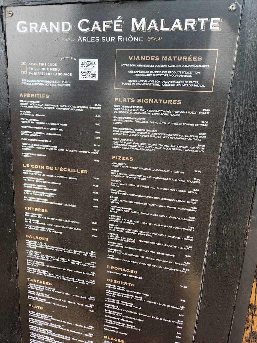 Menu Grand Café Malarte - Restaurant Arles-6