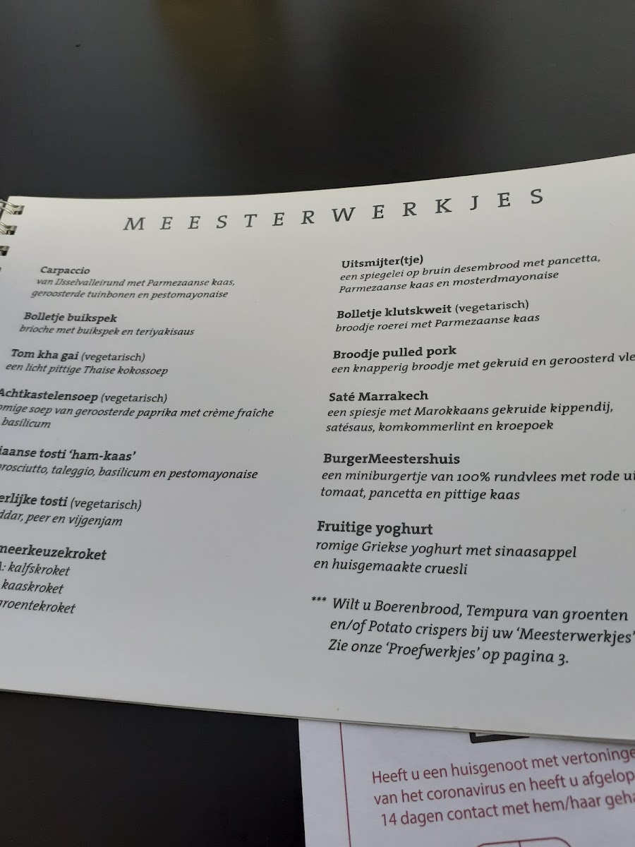 Menu Grand Cafe The Master's House-1