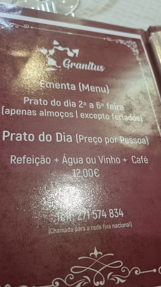Menu Granitus-8