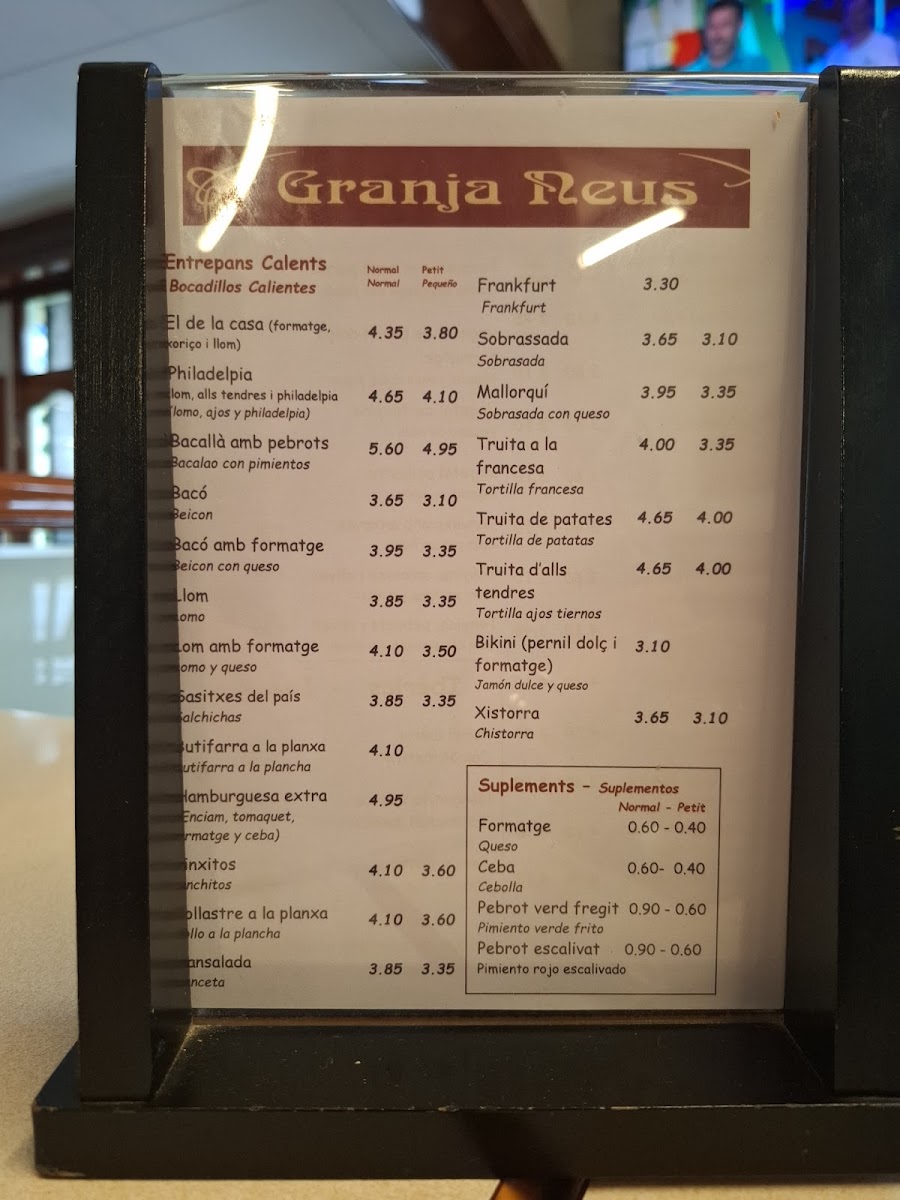 Menu Granja Neus-1