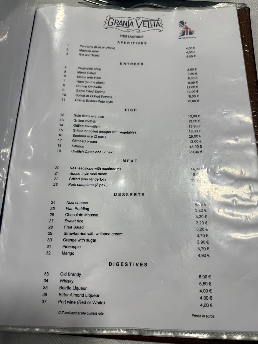 Menu Granja Velha-1