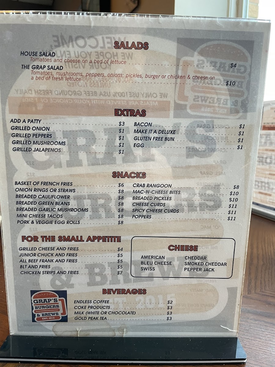 Menu Grap's Burgers & Brews-3