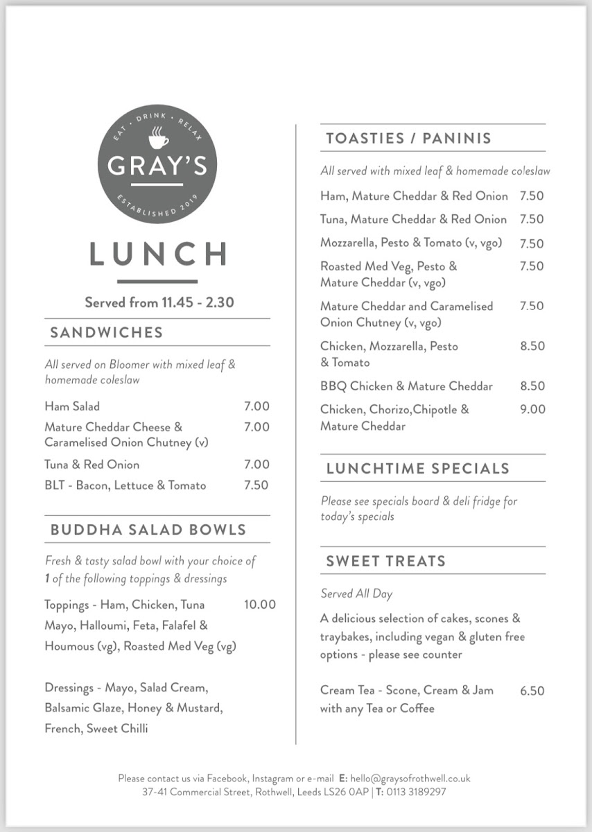 Menu Gray's-4