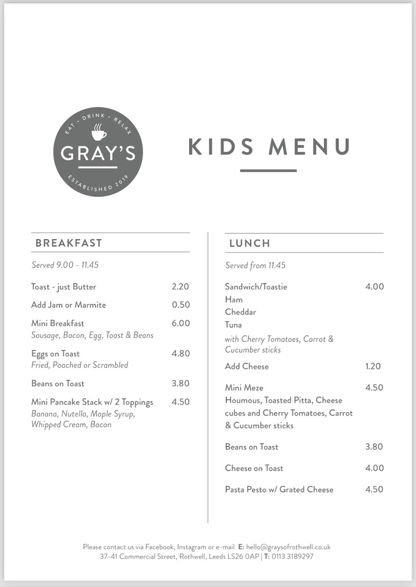 Menu Gray's-7