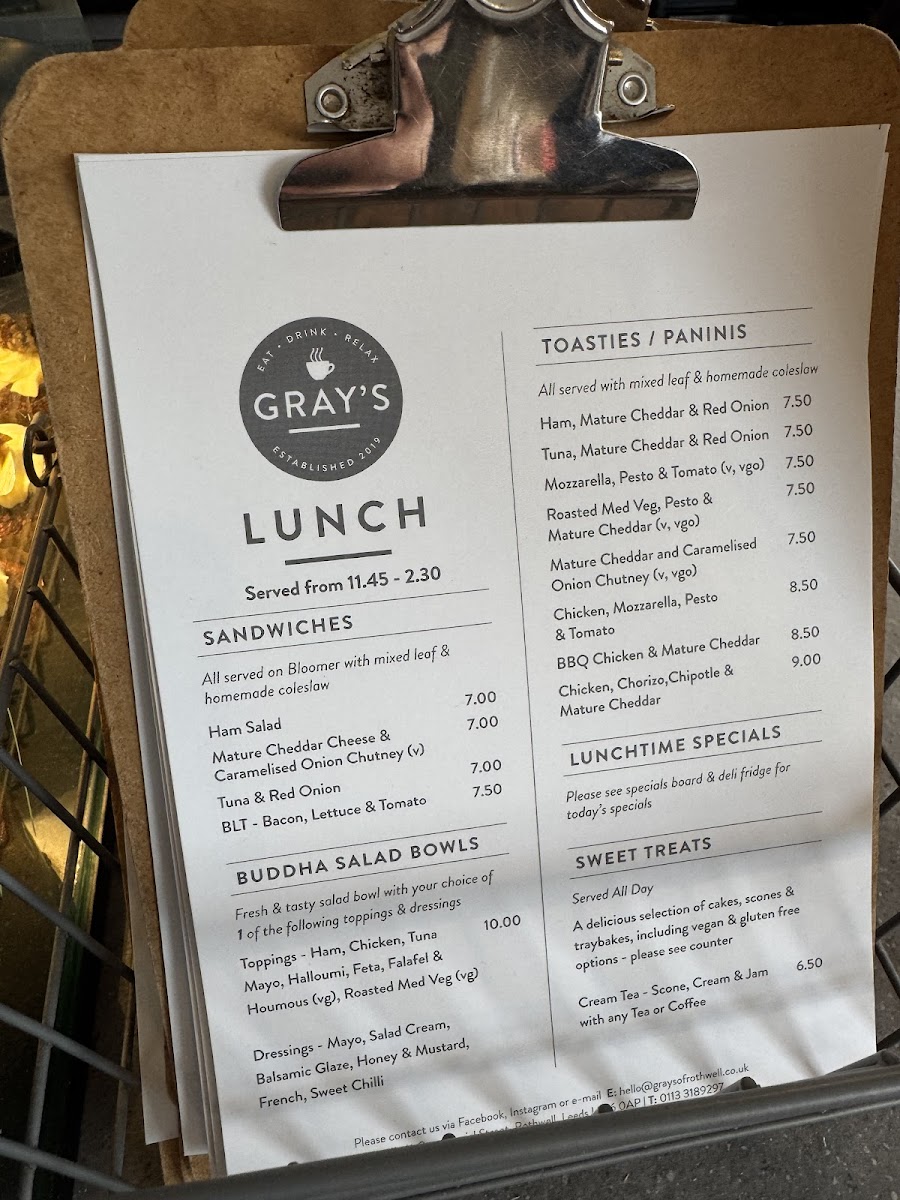 Menu Gray's-8