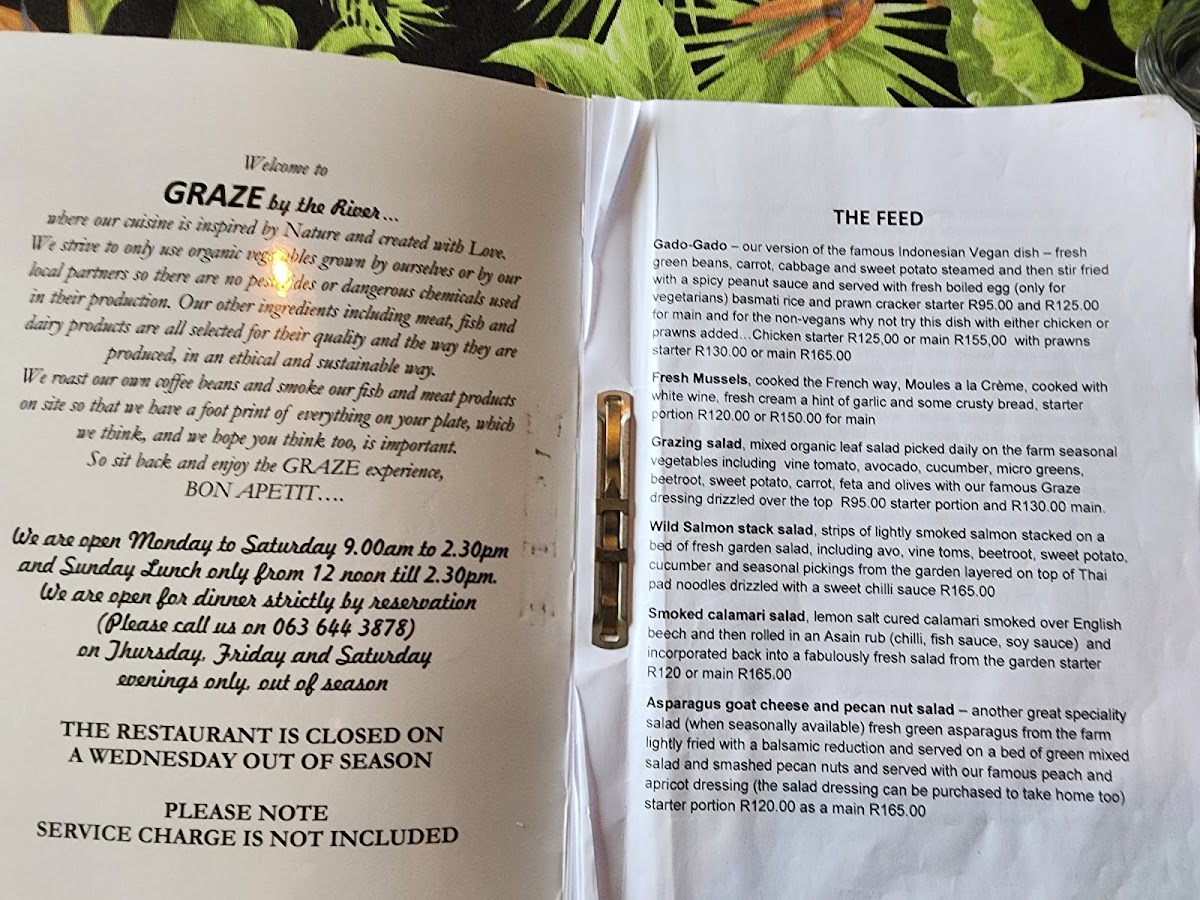 Menu Graze By The River-2