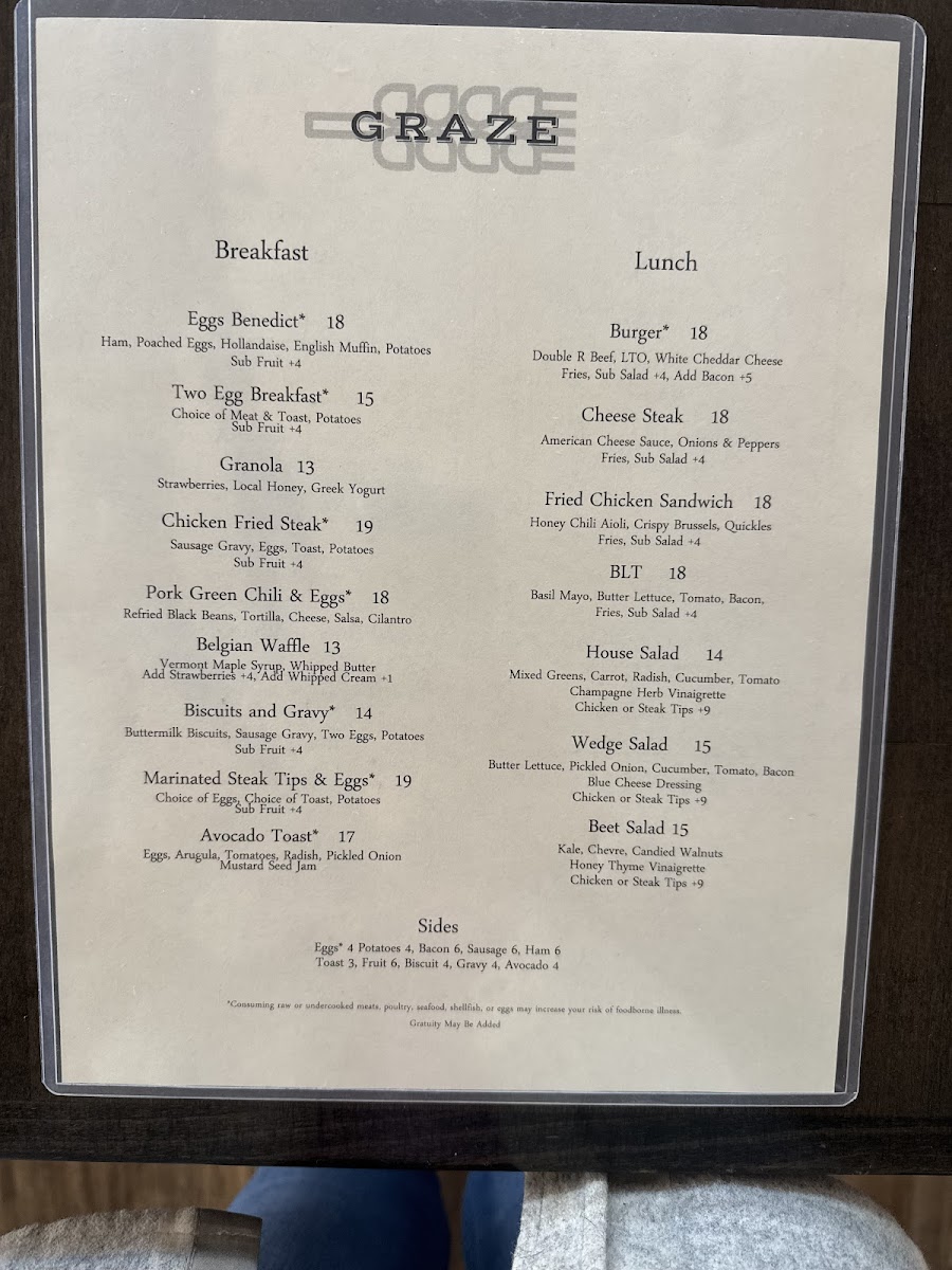 Menu Graze-1