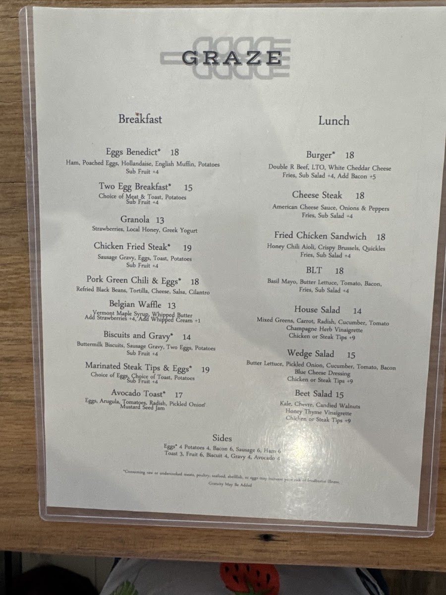 Menu Graze-3