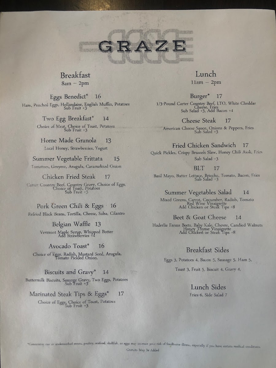 Menu Graze-5