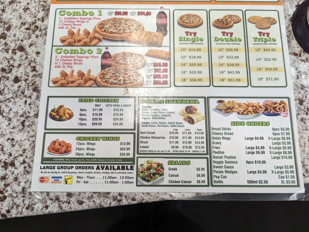 Menu Great Canadian Pizza & Donair-5