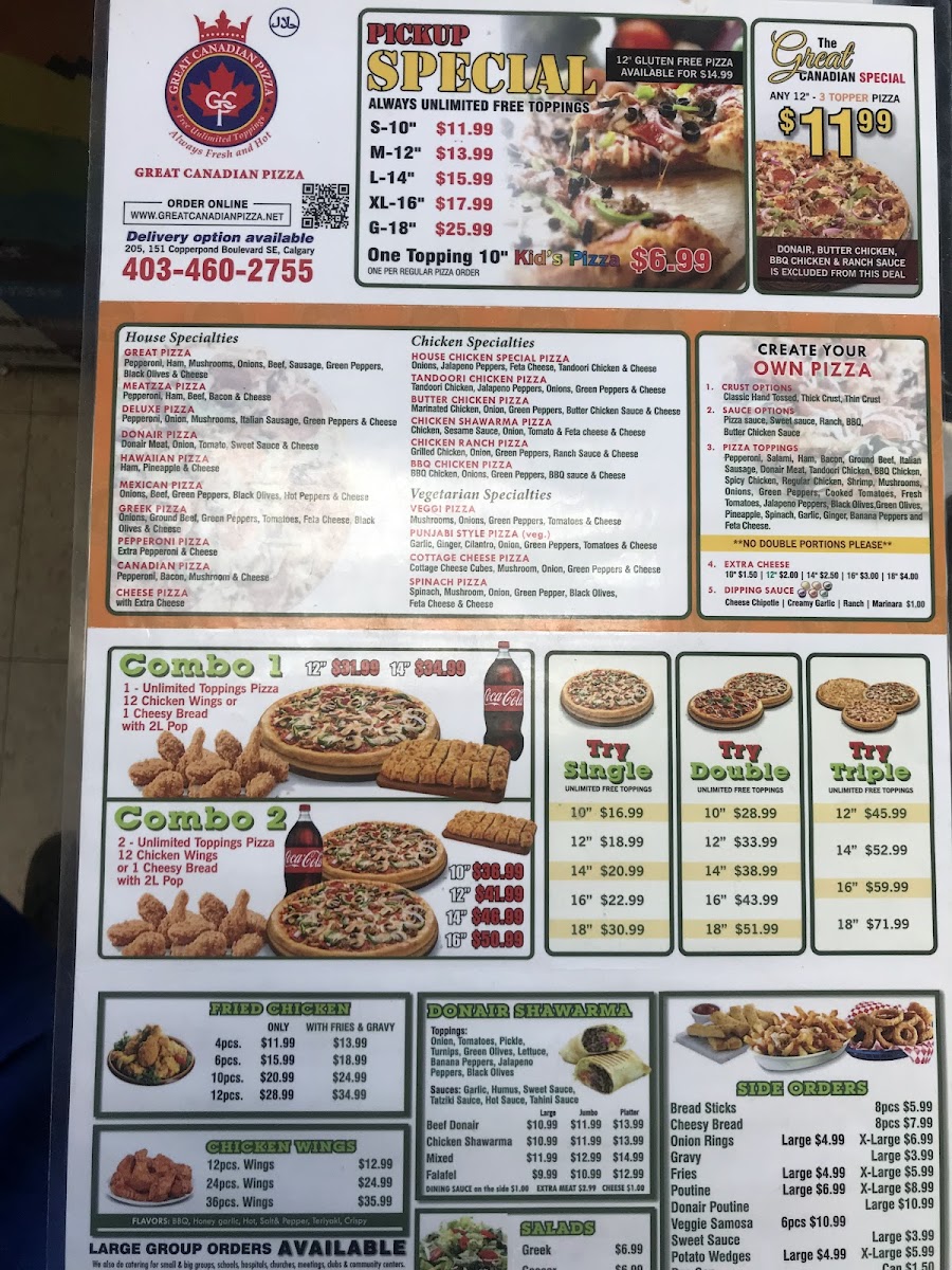 Menu Great Canadian Pizza & Donair-6