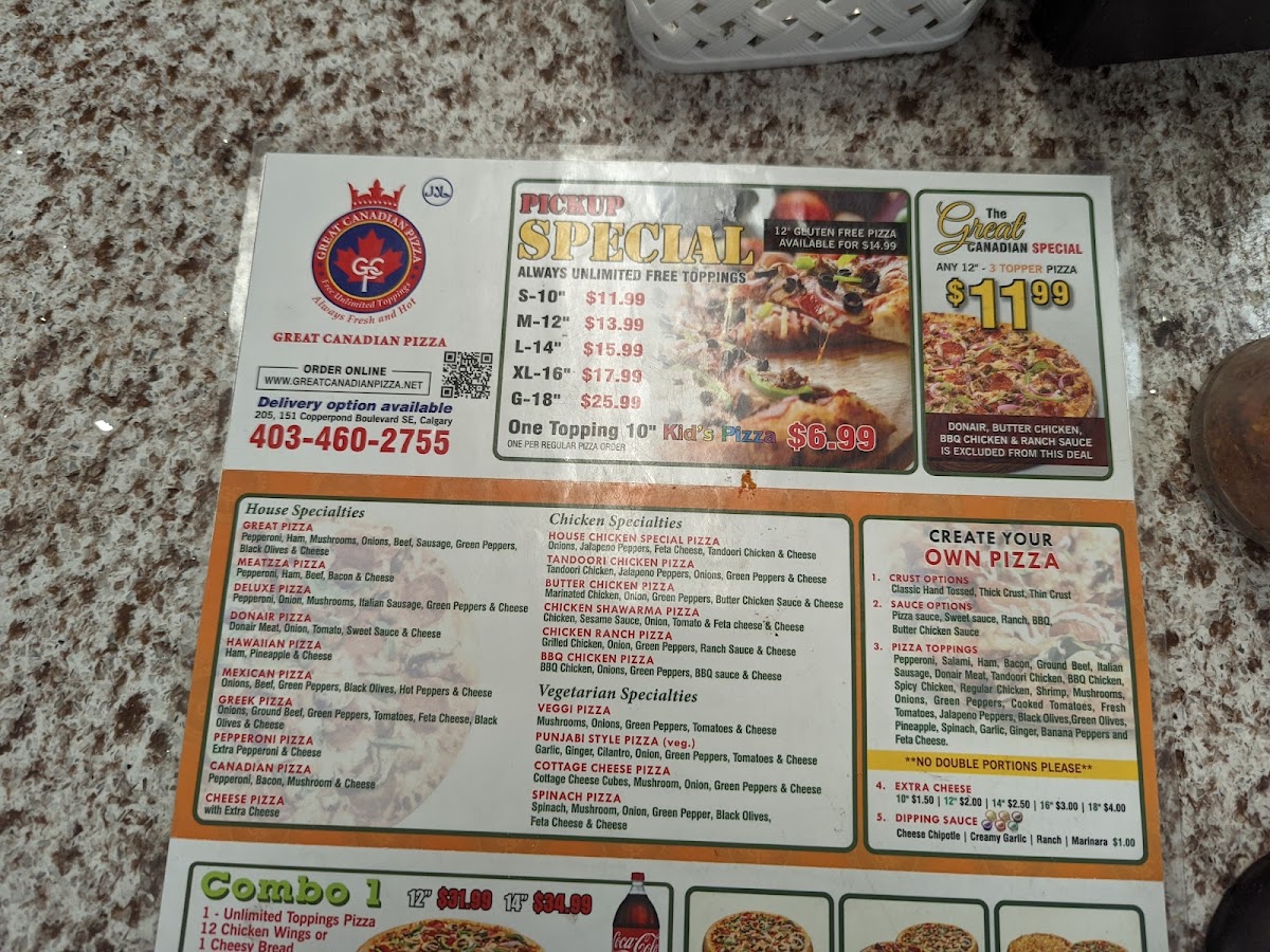 Menu Great Canadian Pizza & Donair-7