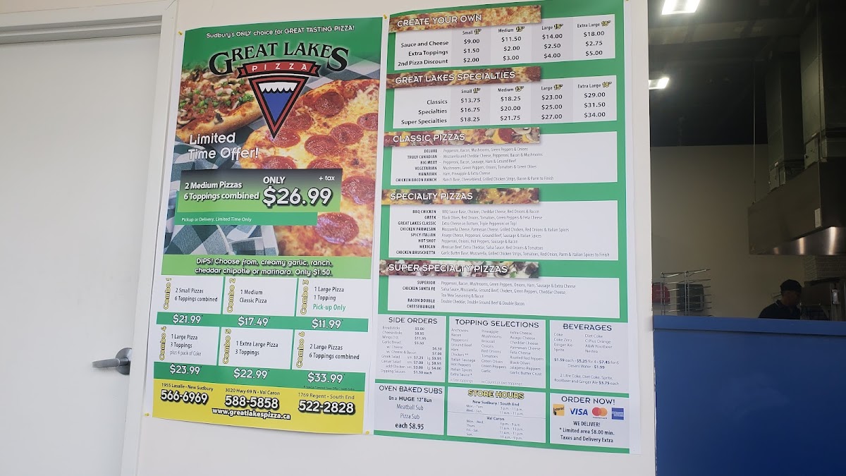 Menu Great Lakes Pizza Co-1