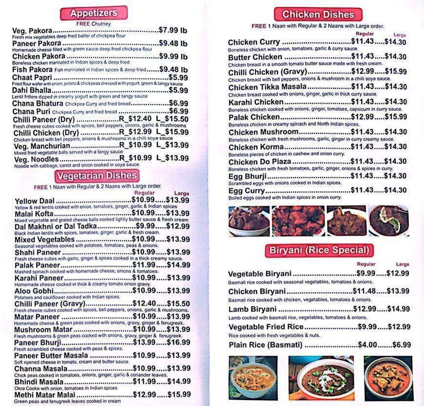 Menu Great Pizza And Indian Cuisine-3