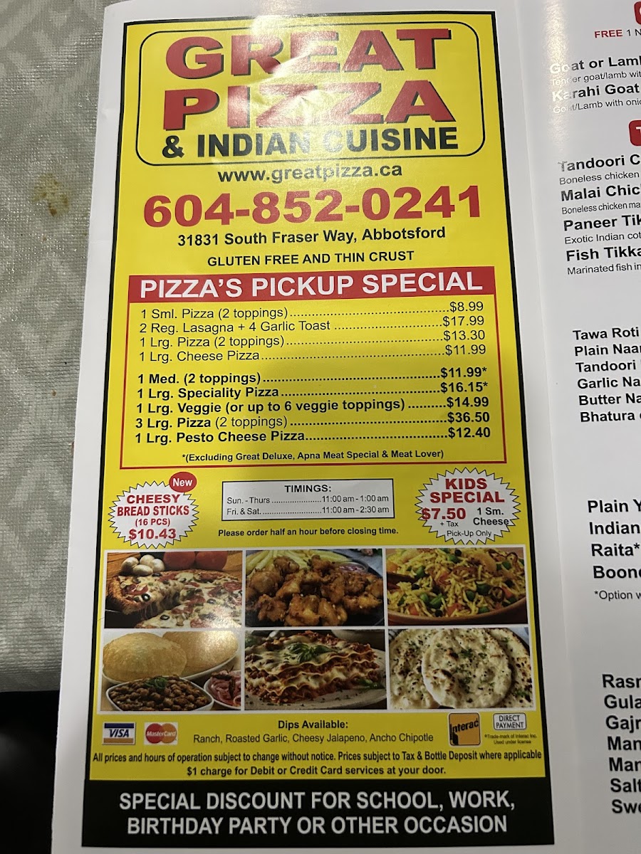 Menu Great Pizza And Indian Cuisine-6