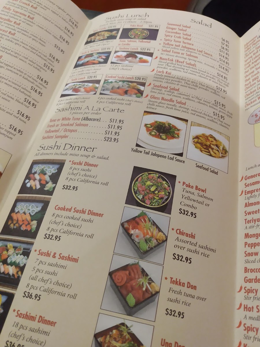Menu Great Wall Chinese - Thai And Sushi-2