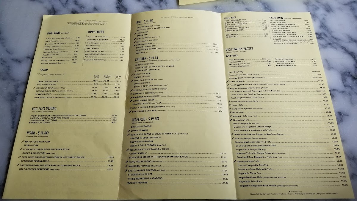 Menu Great Wall Szechuan And Mandarin Cuisine-7