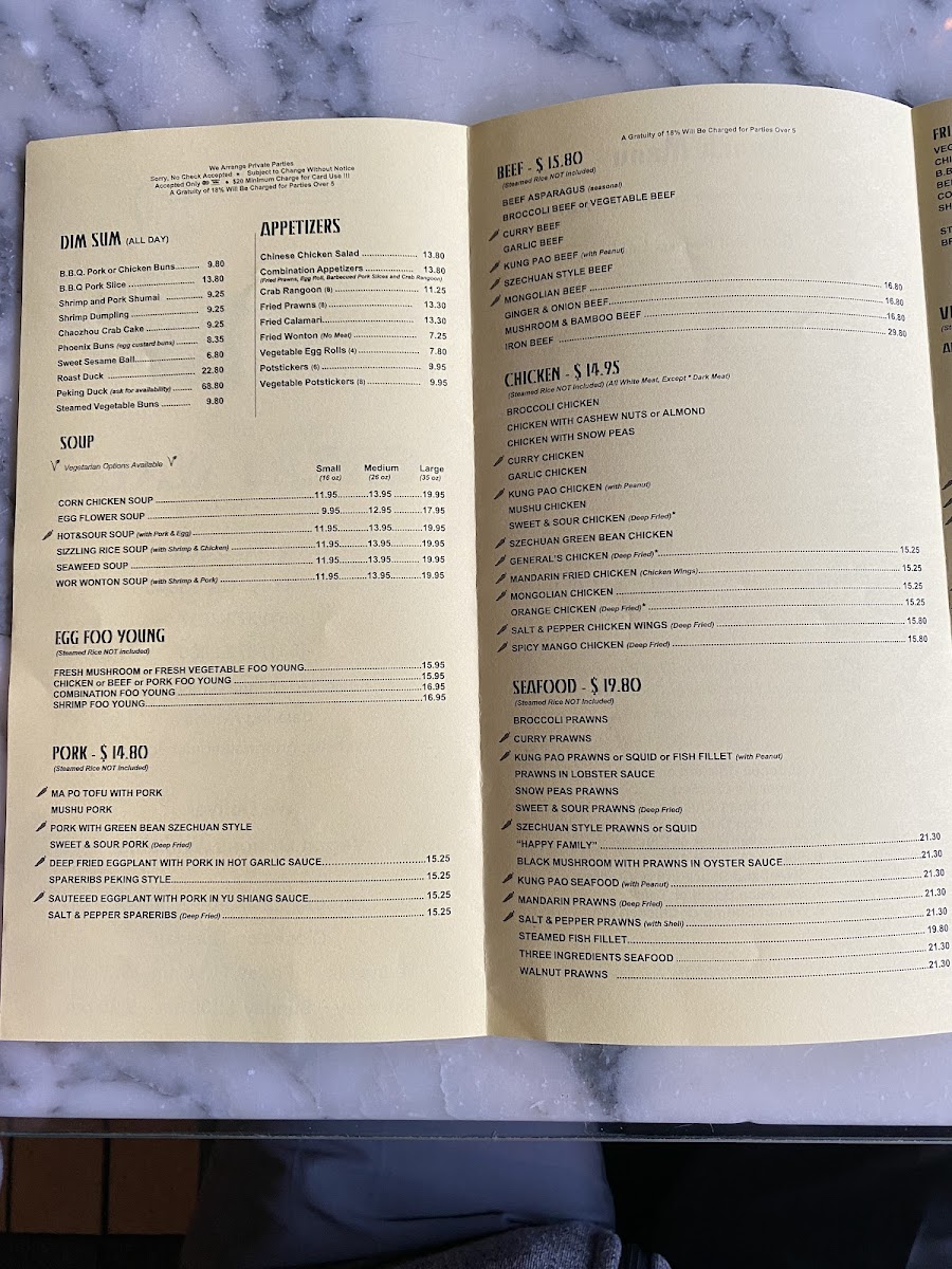 Menu Great Wall Szechuan And Mandarin Cuisine-9