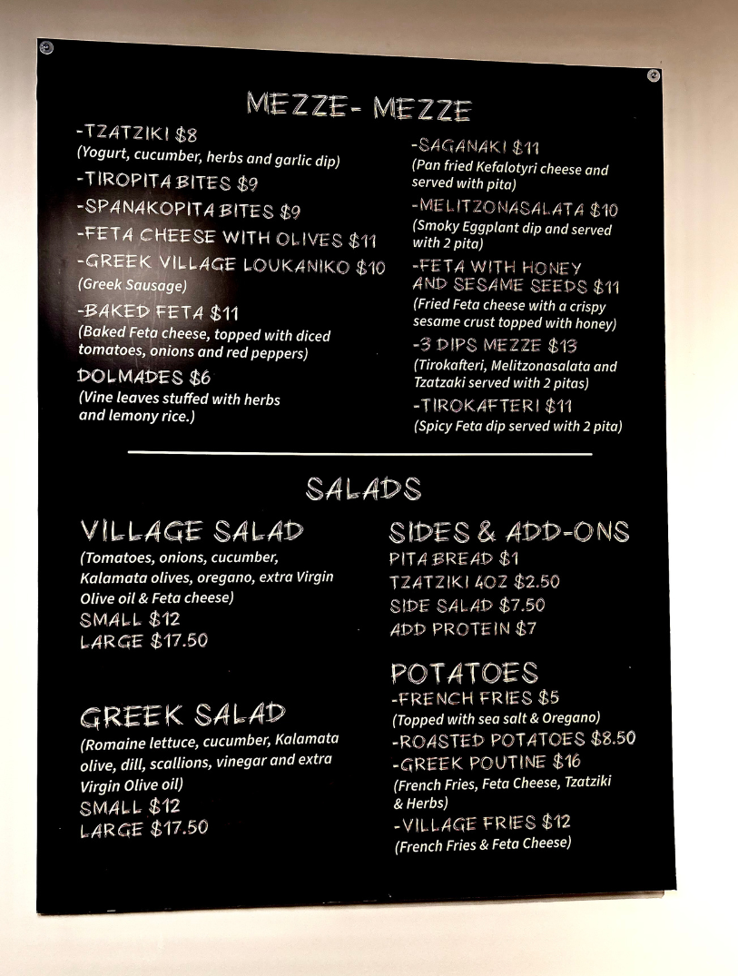 Menu Greek Village Souvlaki-1