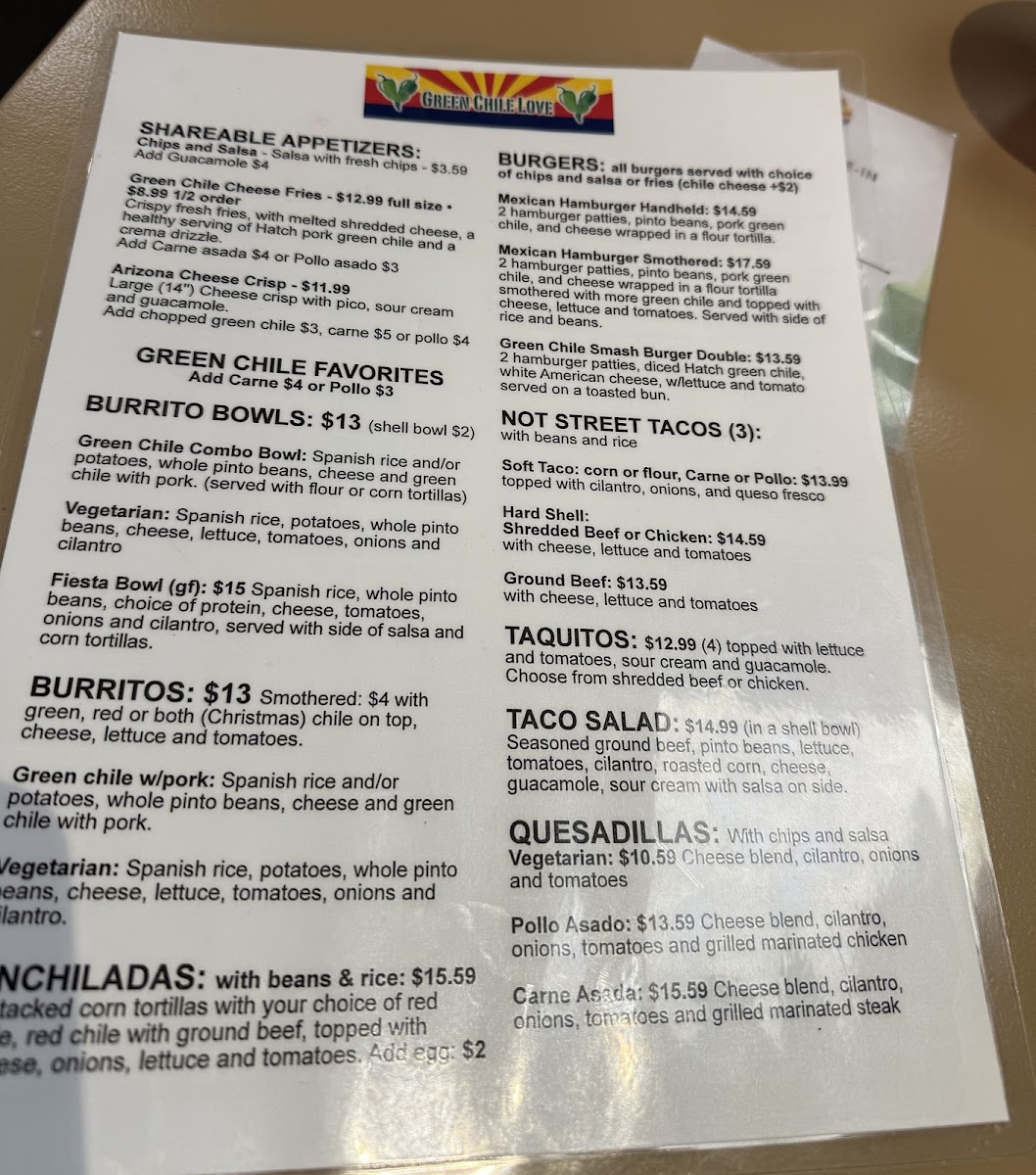 Menu Green Chile Love-2