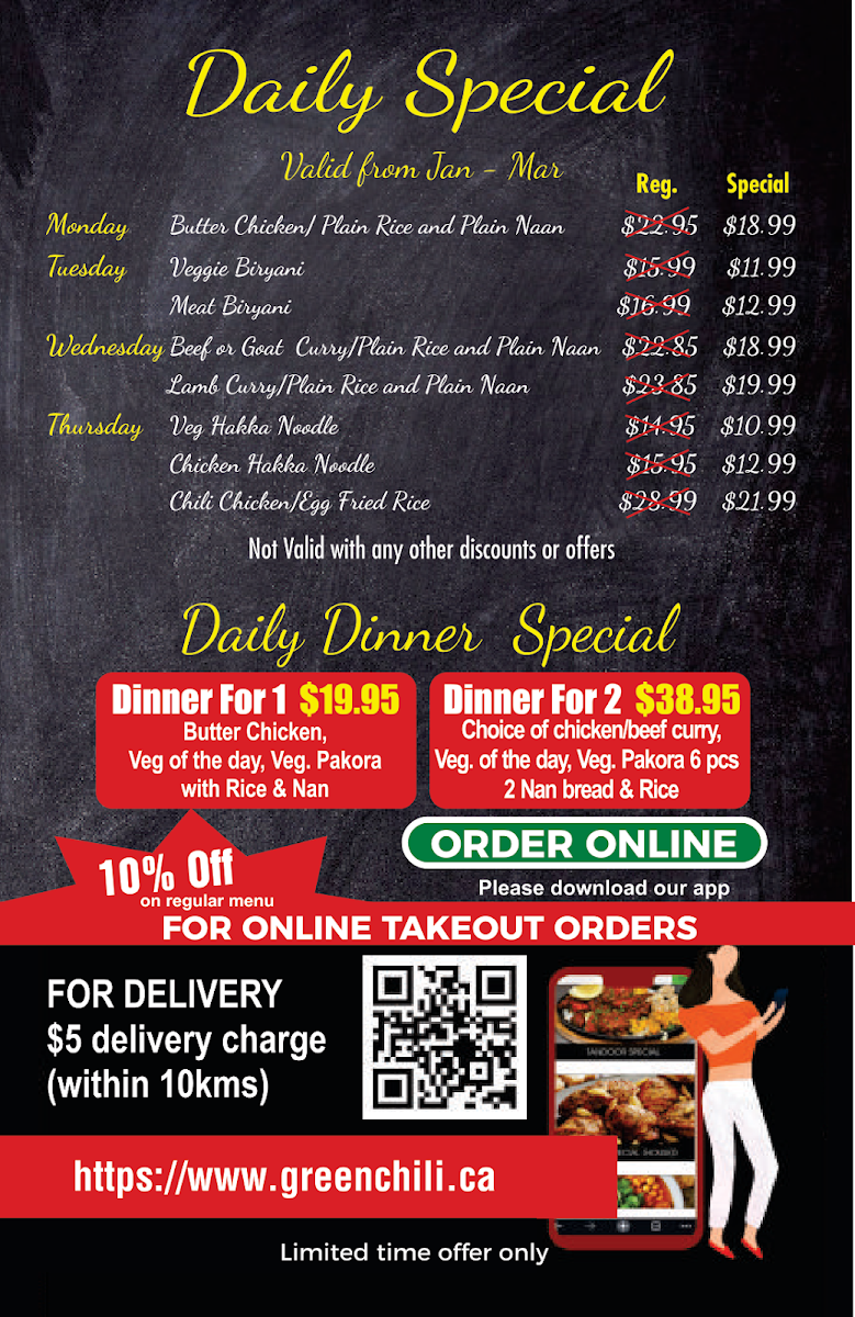 Menu Green Chili - Indian Cuisine Calgary-3