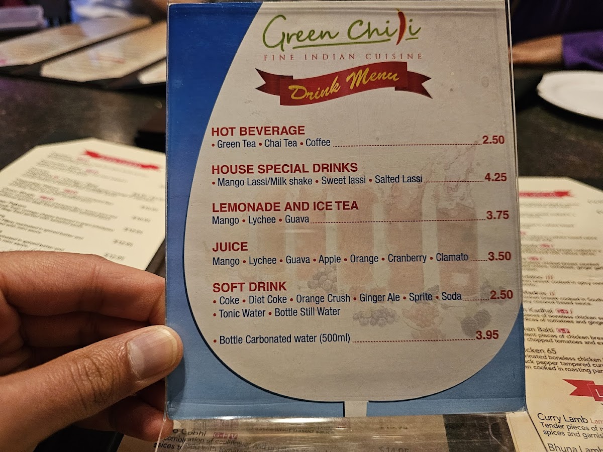 Menu Green Chili - Indian Cuisine Calgary-9