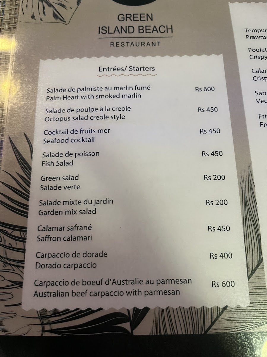 Menu Green Island Beach Restaurant-10