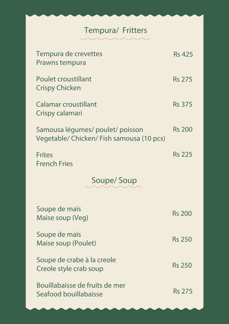 Menu Green Island Beach Restaurant-5