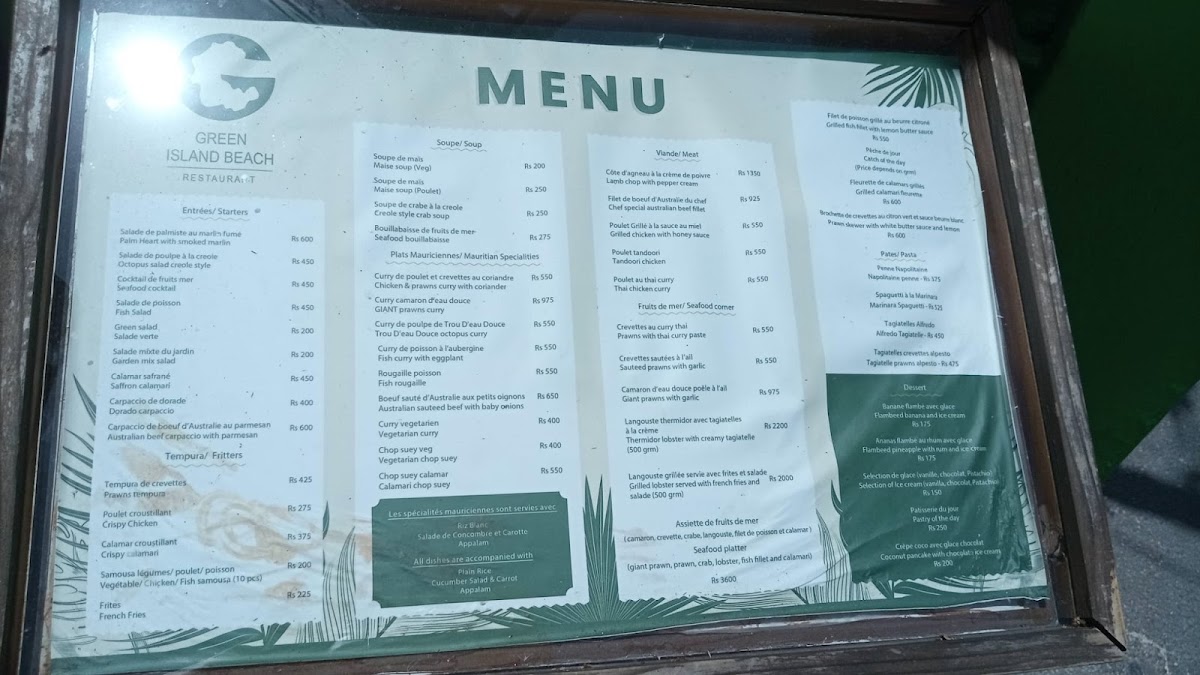 Menu Green Island Beach Restaurant-8