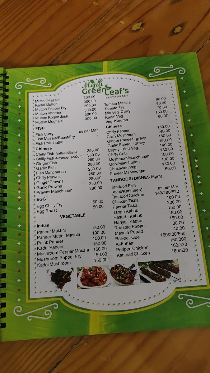 Menu Green Leaf's Restaurant-10