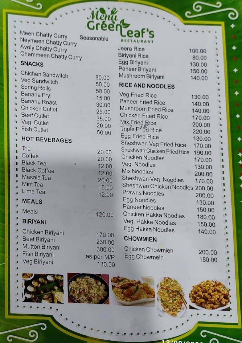 Menu Green Leaf's Restaurant-4
