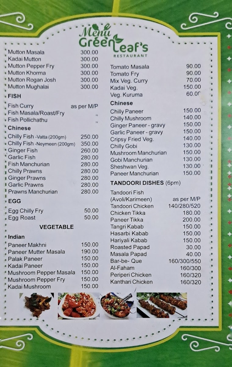 Menu Green Leaf's Restaurant-6