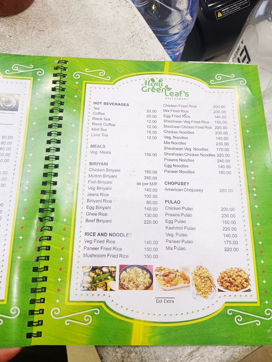 Menu Green Leaf's Restaurant-7