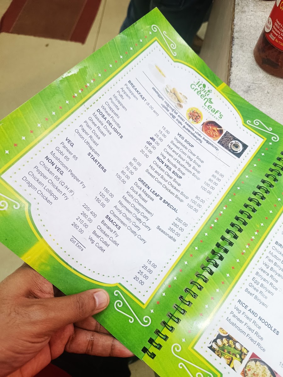Menu Green Leaf's Restaurant-9