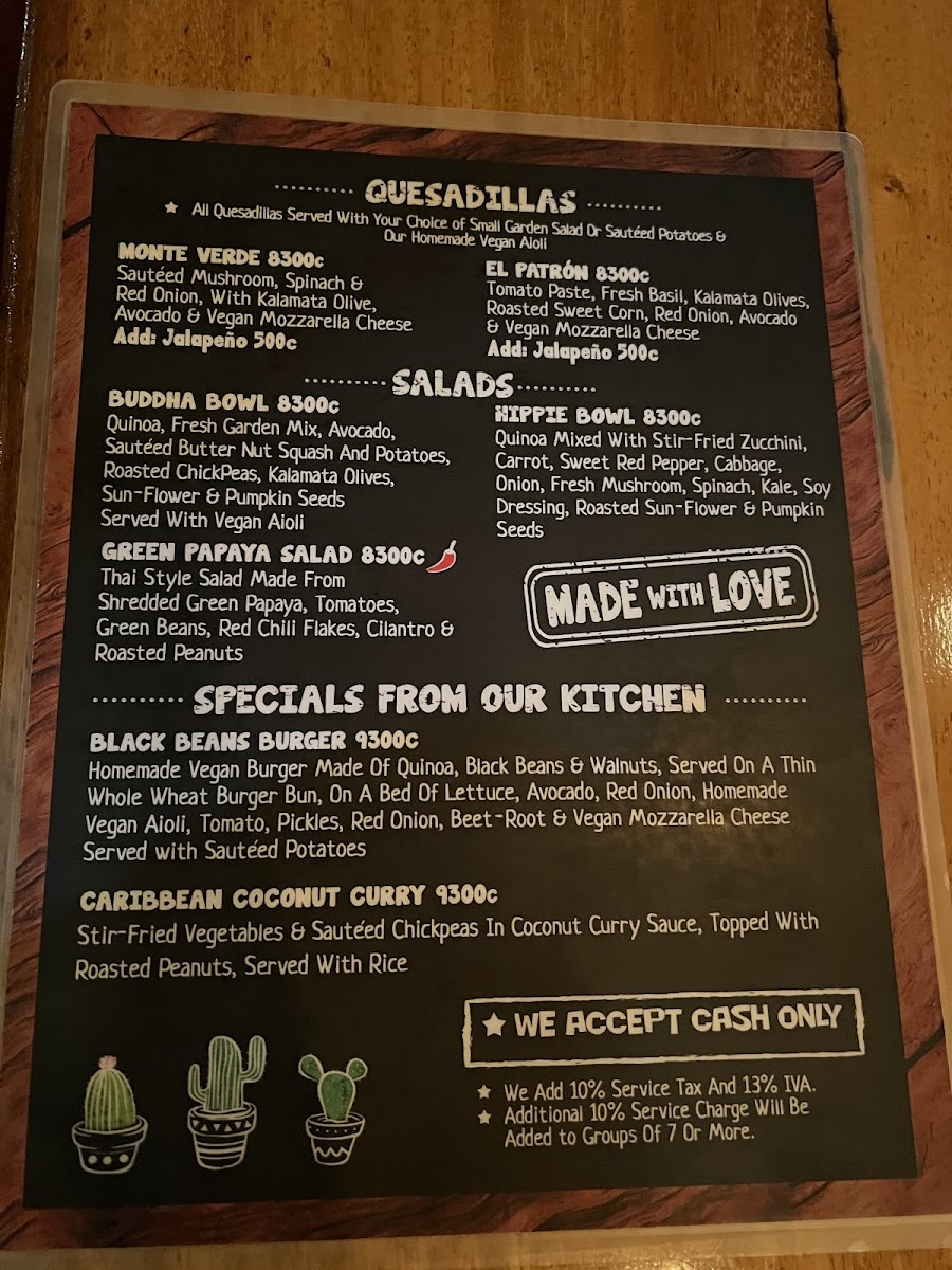Menu Green Papaya Taco Bar-2