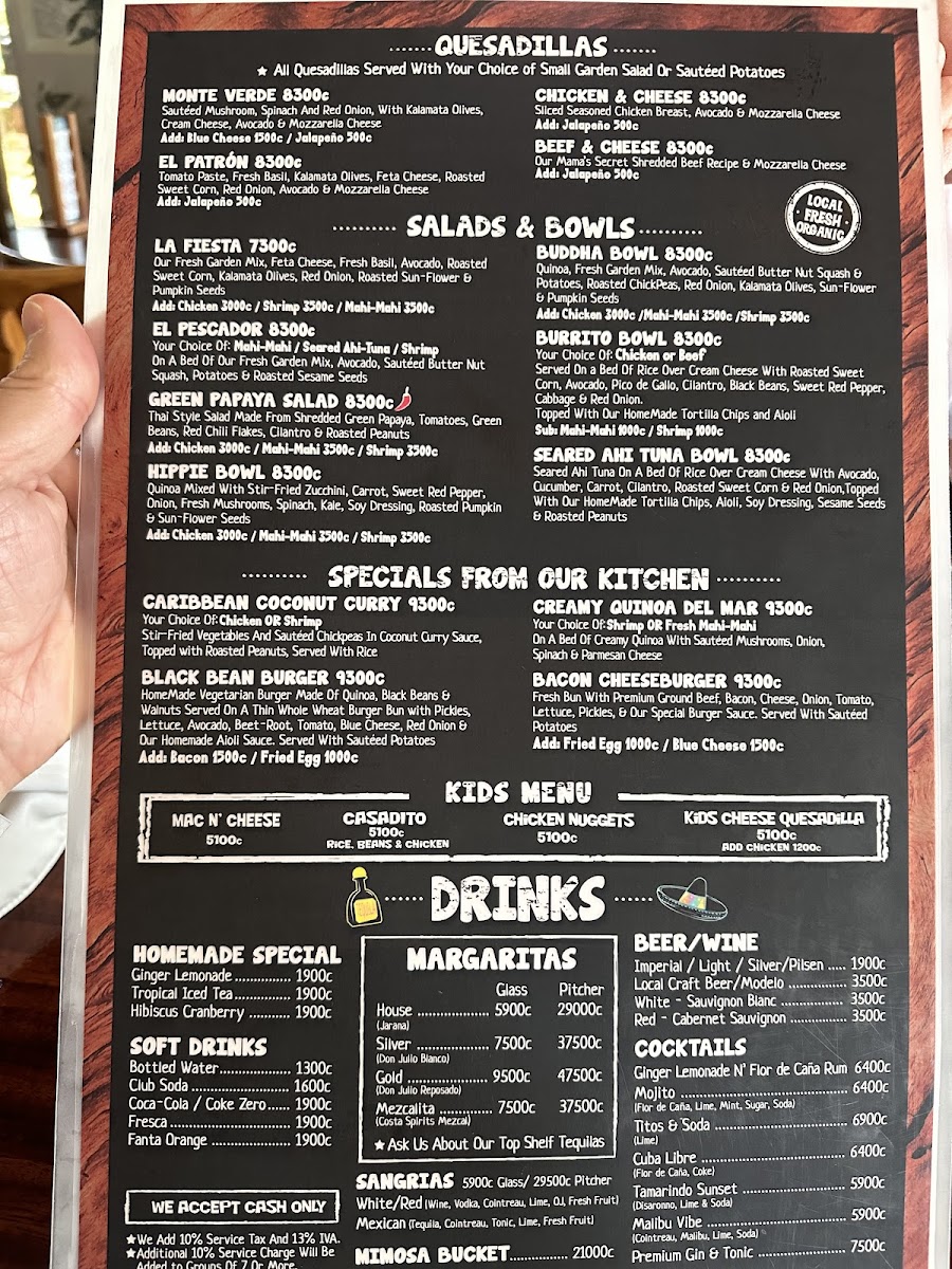 Menu Green Papaya Taco Bar-8