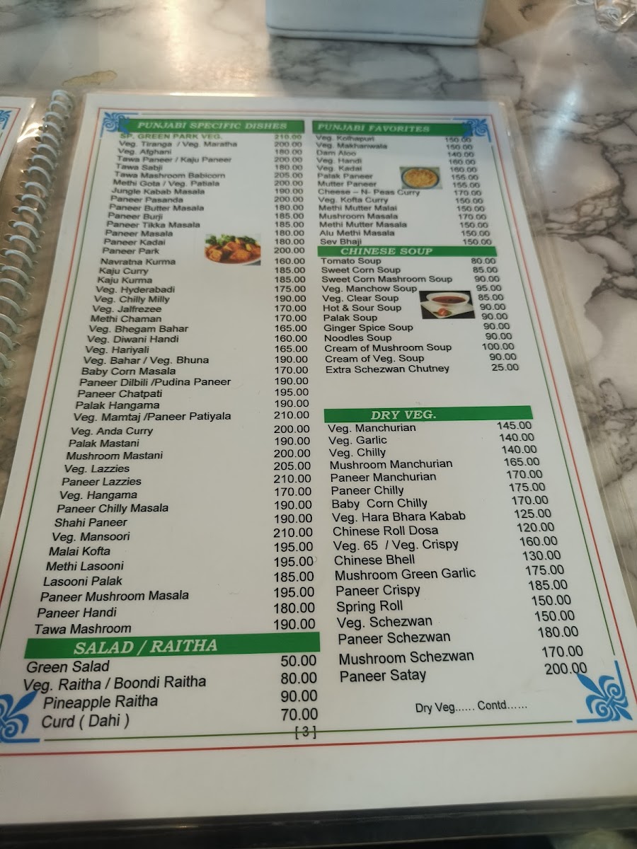 Menu Green Park Hotel-6