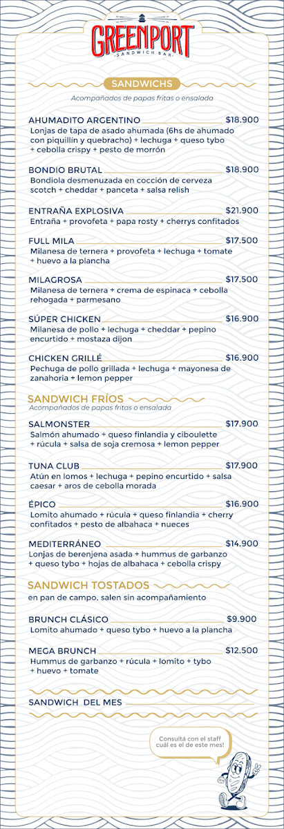 Menu Green Port Sandwich Bar-1