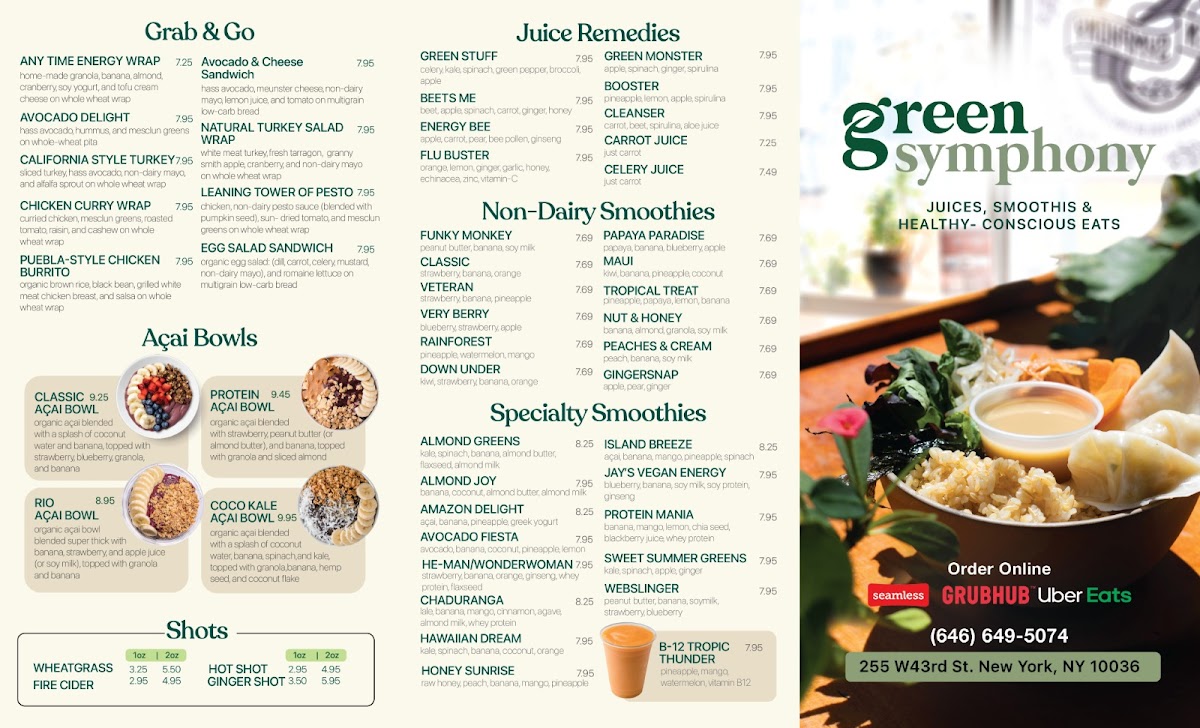 Menu Green Symphony-2