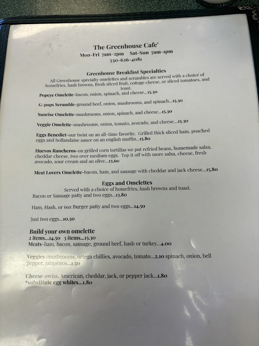 Menu Greenhouse Cafe-8