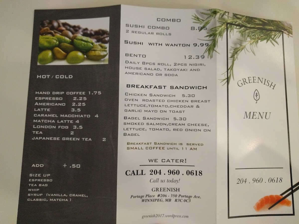 Menu Greenish-4