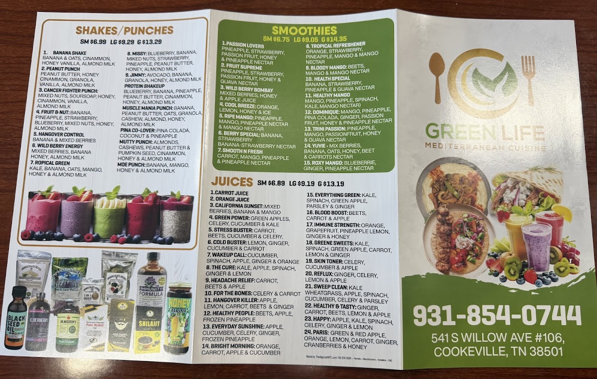Menu Greenlife Smoothies And Salads-2