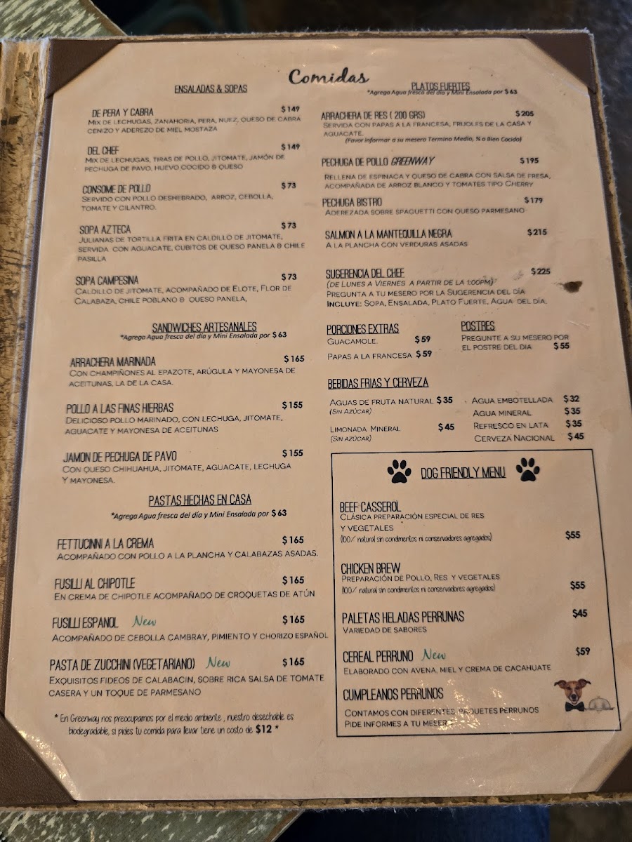 Menu Greenway Restaurante 100% Pet Friendly-8