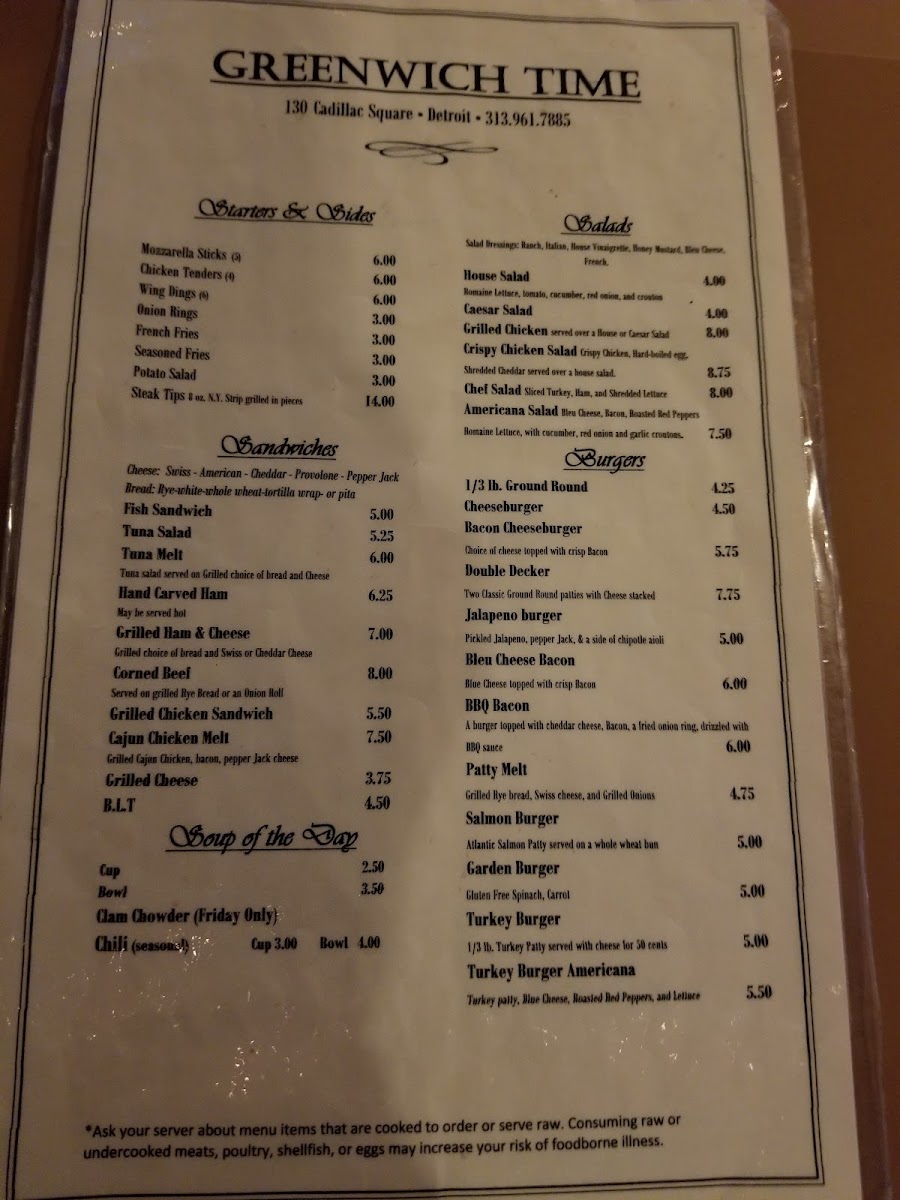 Menu Greenwich Time Pub-5