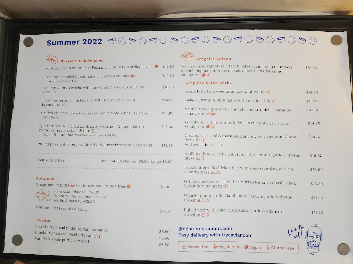 Menu Grégoire Restaurant-2
