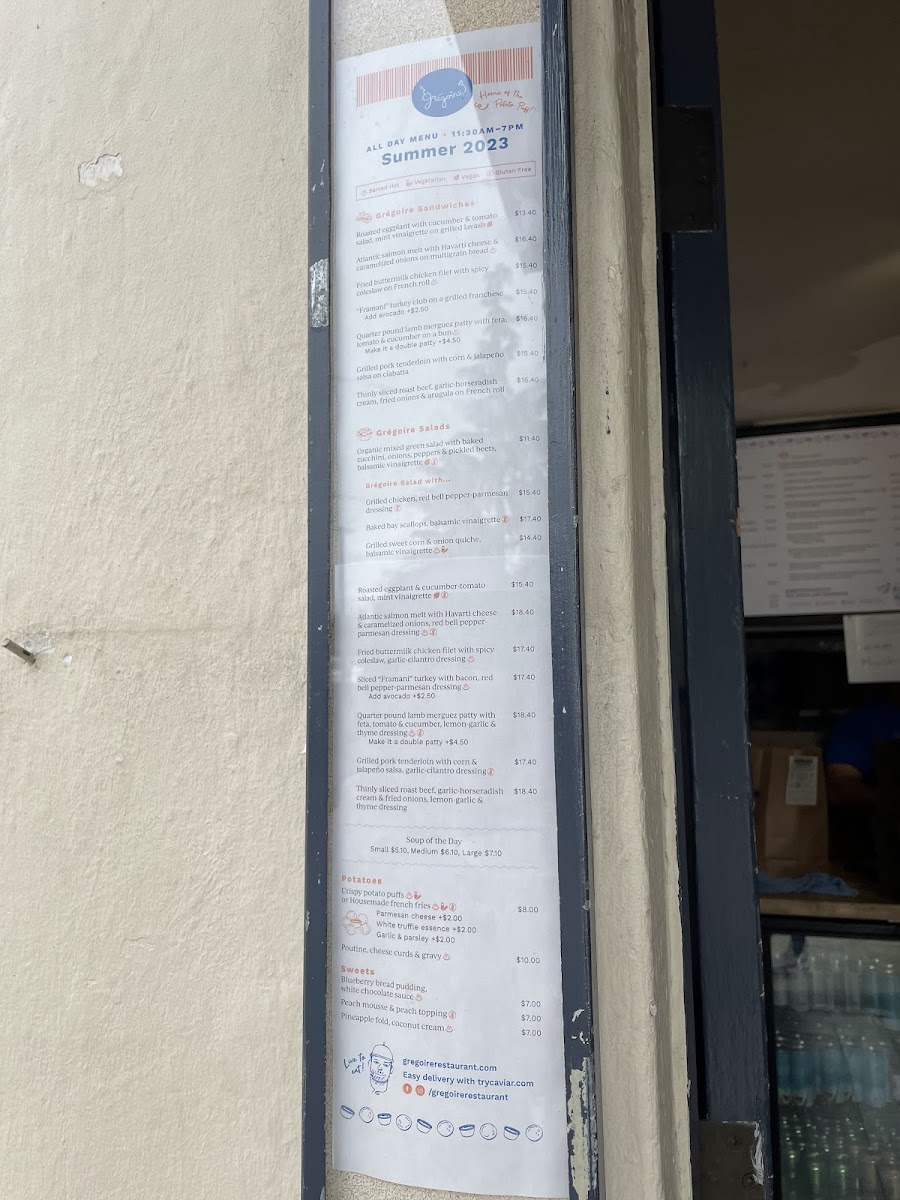 Menu Grégoire Restaurant-4