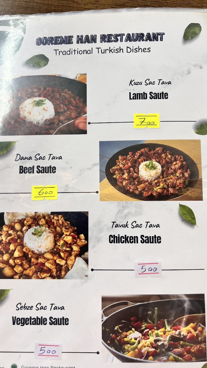 Menu Göreme Han Restaurant-10