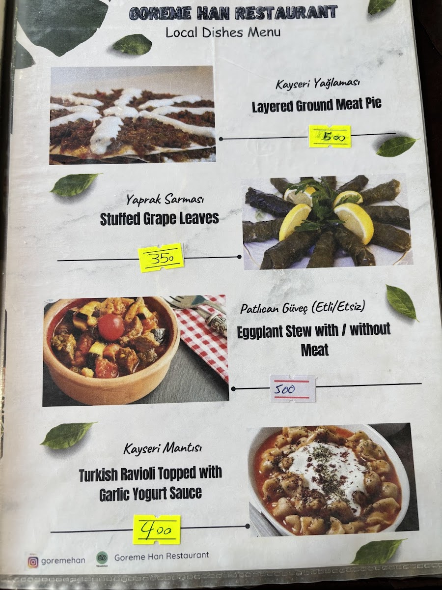 Menu Göreme Han Restaurant-5
